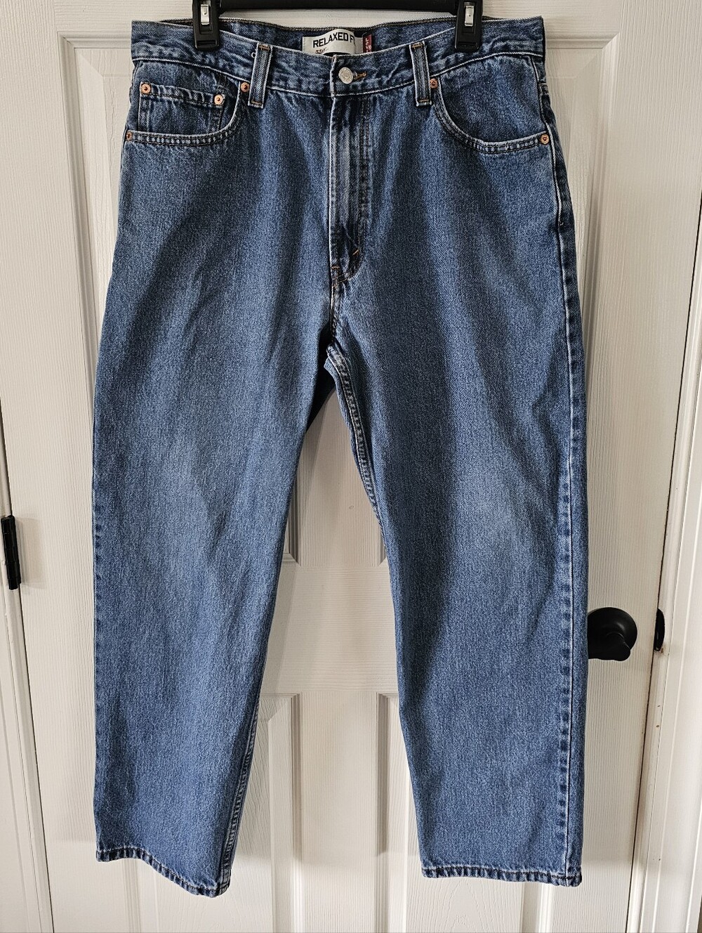 Levi's 550 Relaxed Fit Jeans Men 36x30 Medium Wash 100% Cotton EUC